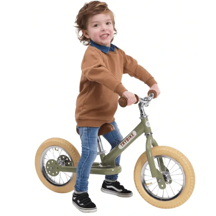 TryBike Trikes & Wagons | Balance Bikes>- Vintage Green Matte Finish