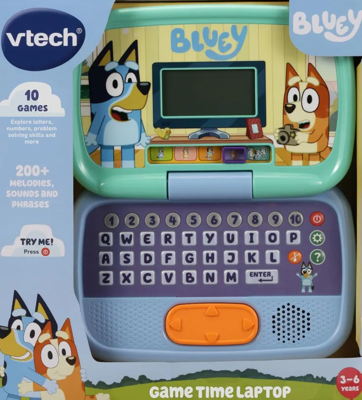 Vtech Electronic Learning Products | Musical Toys>Bluey Game Time Laptop