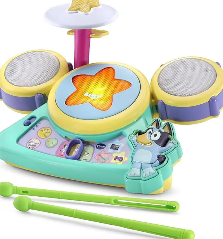 Vtech Electronic Learning Products | Musical Toys>Bluey Hooray Drum Set