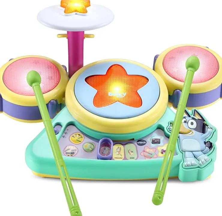 Vtech Electronic Learning Products | Musical Toys>Bluey Hooray Drum Set