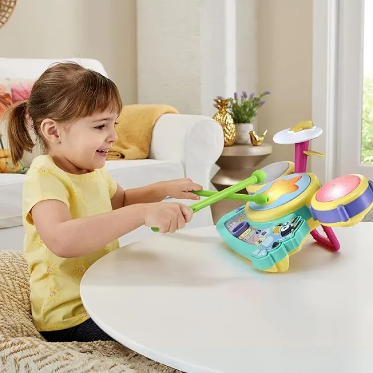 Vtech Electronic Learning Products | Musical Toys>Bluey Hooray Drum Set