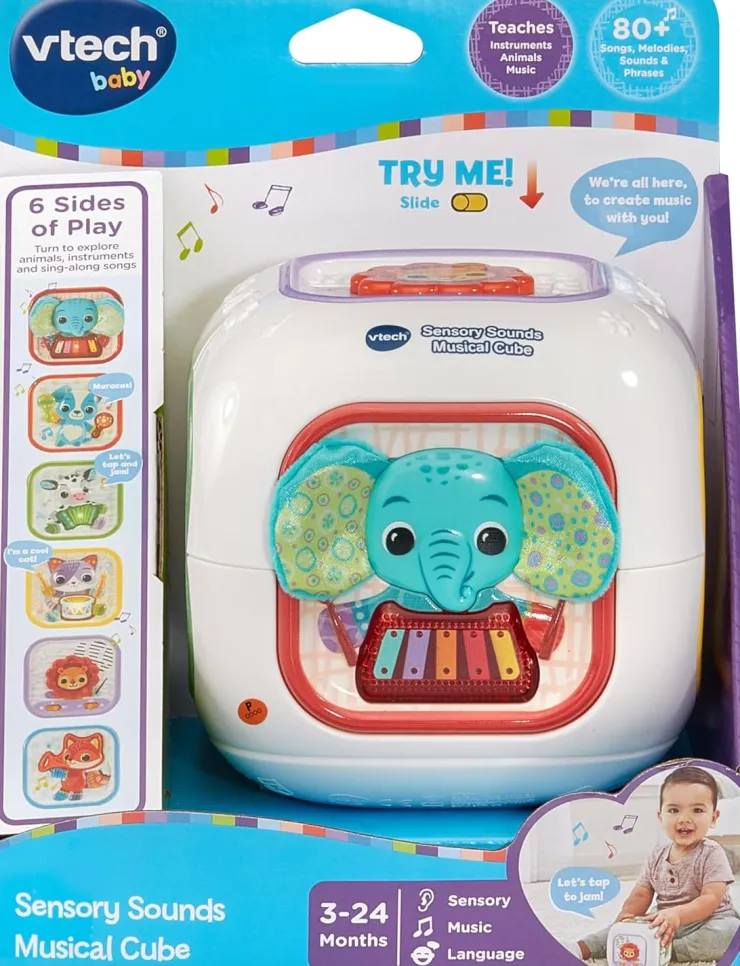 Vtech Electronic Learning Products | Musical Toys>Sensory Sounds Musical Cube*